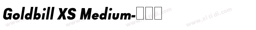 Goldbill XS Medium字体转换